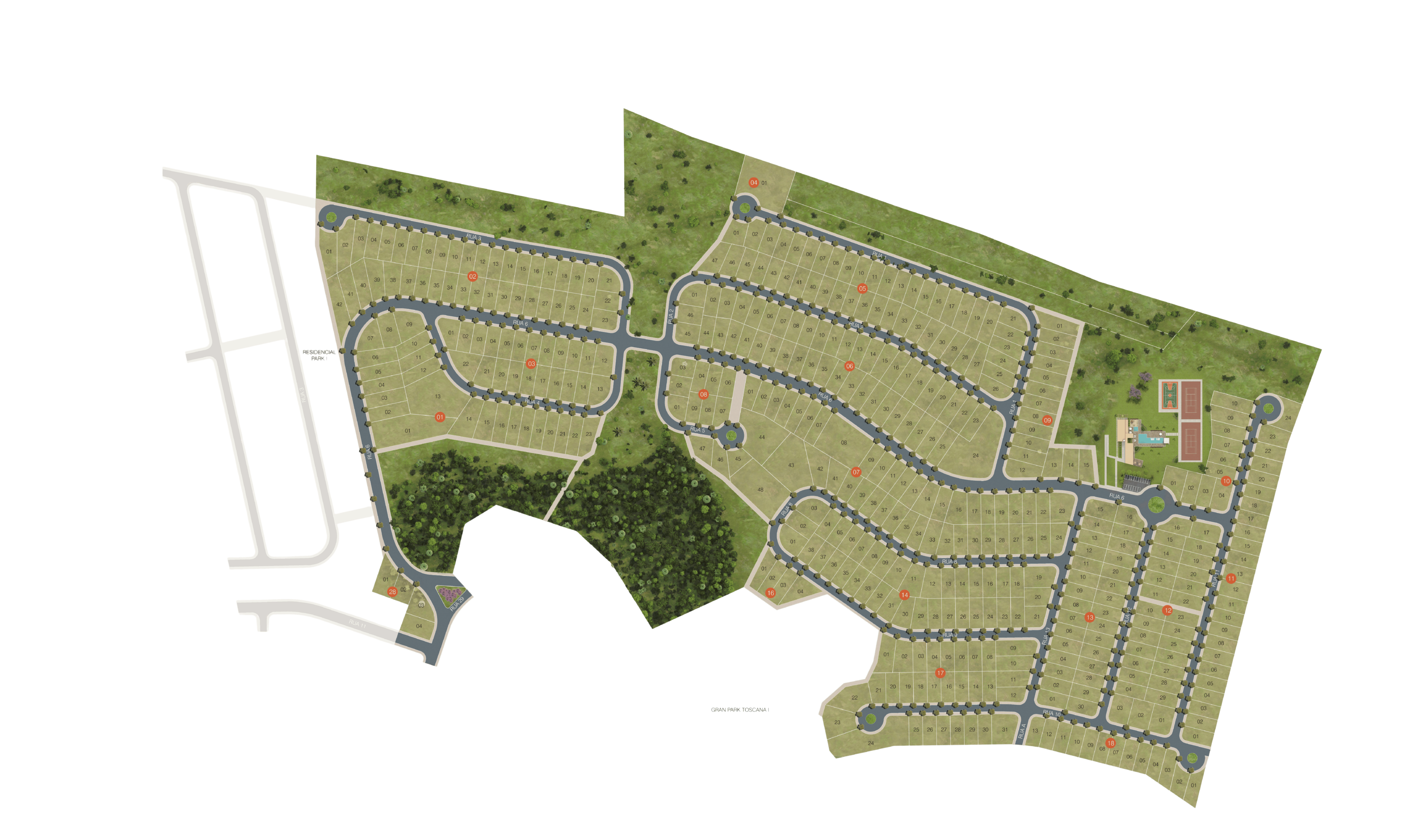 Imagem do mapa do empreendimento Gran Park Toscana